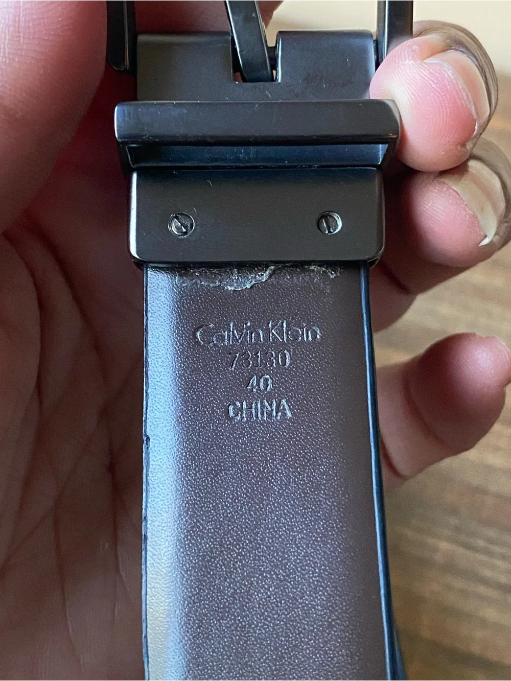 Calvin Klein Leather Belt, 36”